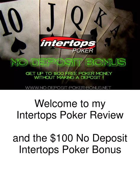 intertops poker bonus code|Intertops Poker Review 2024 .